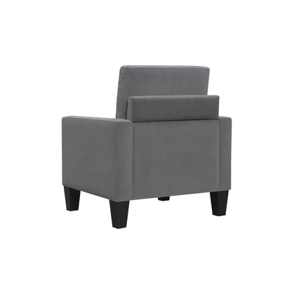 Fauteuil rembourré gris et noir de 32 po