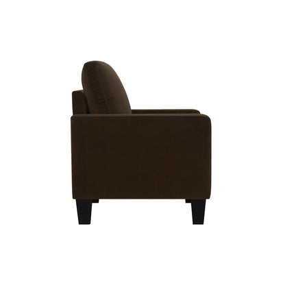 Fauteuil rembourré marron et noir de 32 po