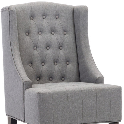 Fauteuil d'appoint rembourré gris et noir de 25 po