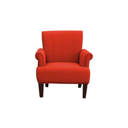 Fauteuil rembourré orange et marron de 30 po