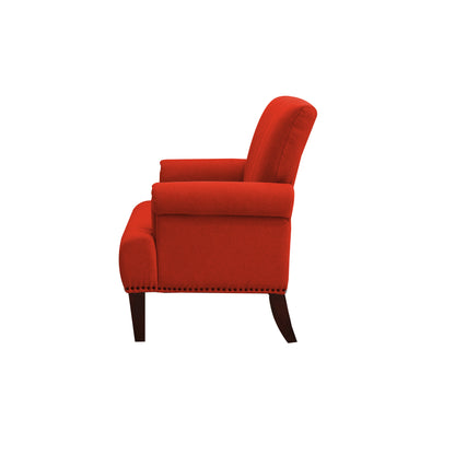 Fauteuil rembourré orange et marron de 30 po