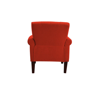 Fauteuil rembourré orange et marron de 30 po