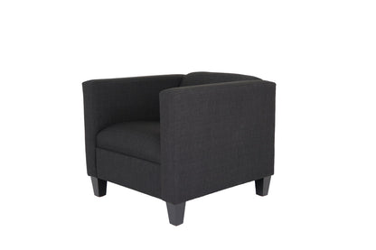 Fauteuil capitonné rembourré gris foncé de 30 po