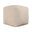 18" Ivory Chenille Cube Pouf Ottoman