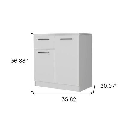 Commode double à tiroirs blanche de 36 po