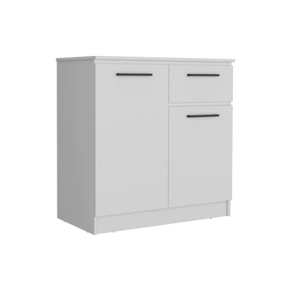 Commode double à tiroirs blanche de 36 po