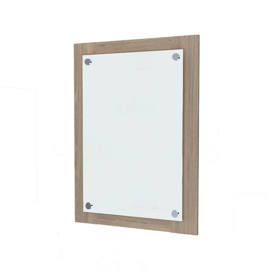 Miroir d'appoint encadré marron de 28 po