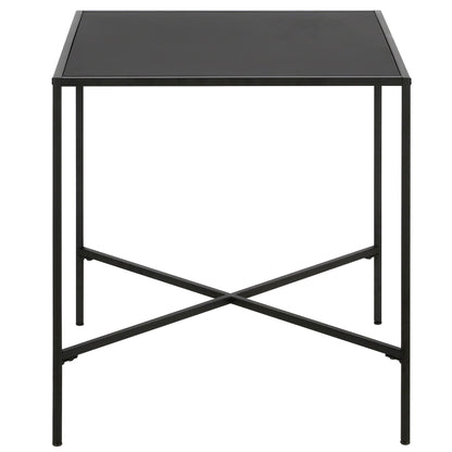 22" Black Steel Square End Table