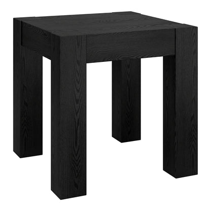 22" Black Wood Square End Table