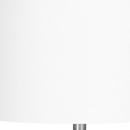 Lampe de table cylindrique en céramique crème de 26 po avec abat-jour tambour crème