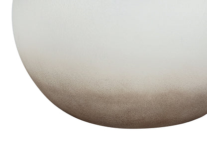 Lampe de table ronde en céramique crème de 21 po avec abat-jour tambour crème