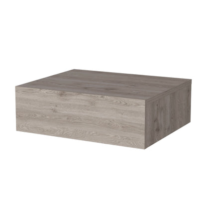 5" Gray One Drawer Faux Wood Floating Nightstand